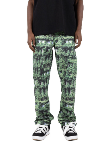 Cargo hlače Pleasures Natural Cargo Pants Multi Zelena | P23SP038-MULTI