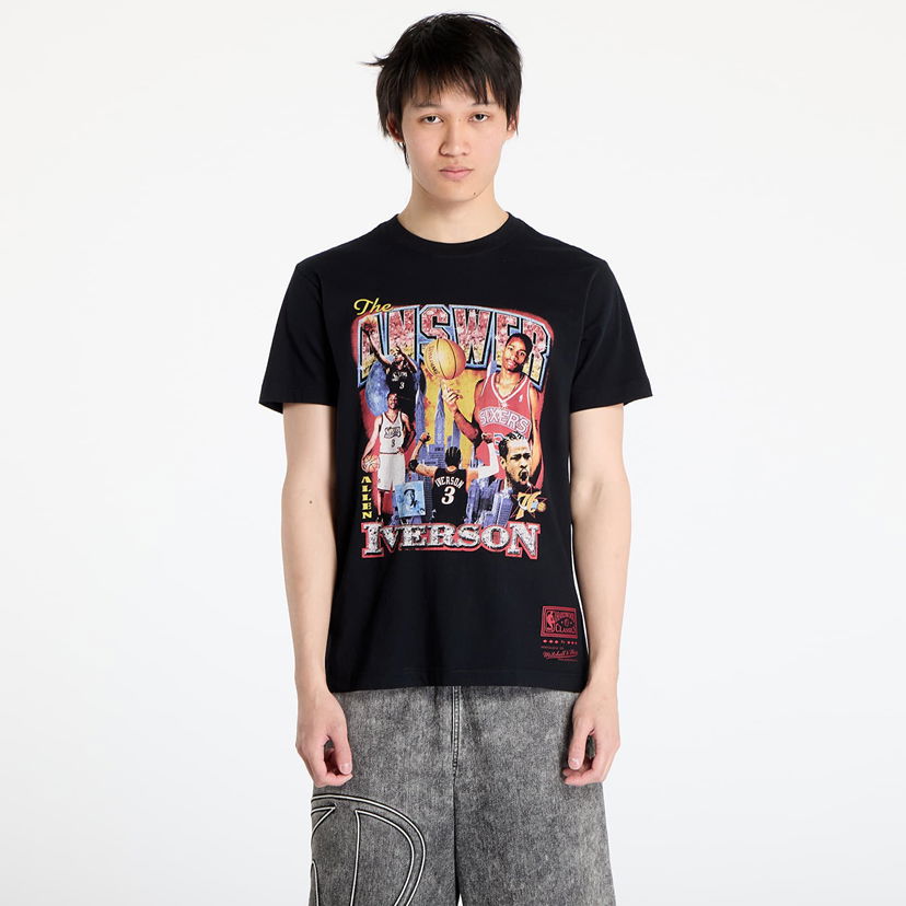 Majica Mitchell & Ness Mitchell & Ness NBA 76Ers Allen Iverson Bootleg Tee Črna | BMTRINTL1477-P76AIBLCK