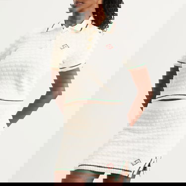 Polo majica Casablanca Casablanca Women's Boucle Polo Bela | WPF25-KW-1017-01, 2