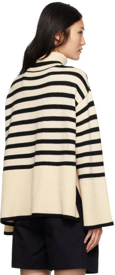 Pleteni pulover TOTEME Signature Stripe Turtleneck Sweater Bež | 212-562-758, 2