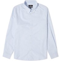 Srajce A.P.C. Greg Log Button Down Stripe Shirt Modra | COGUH-H12499-IAA, 1