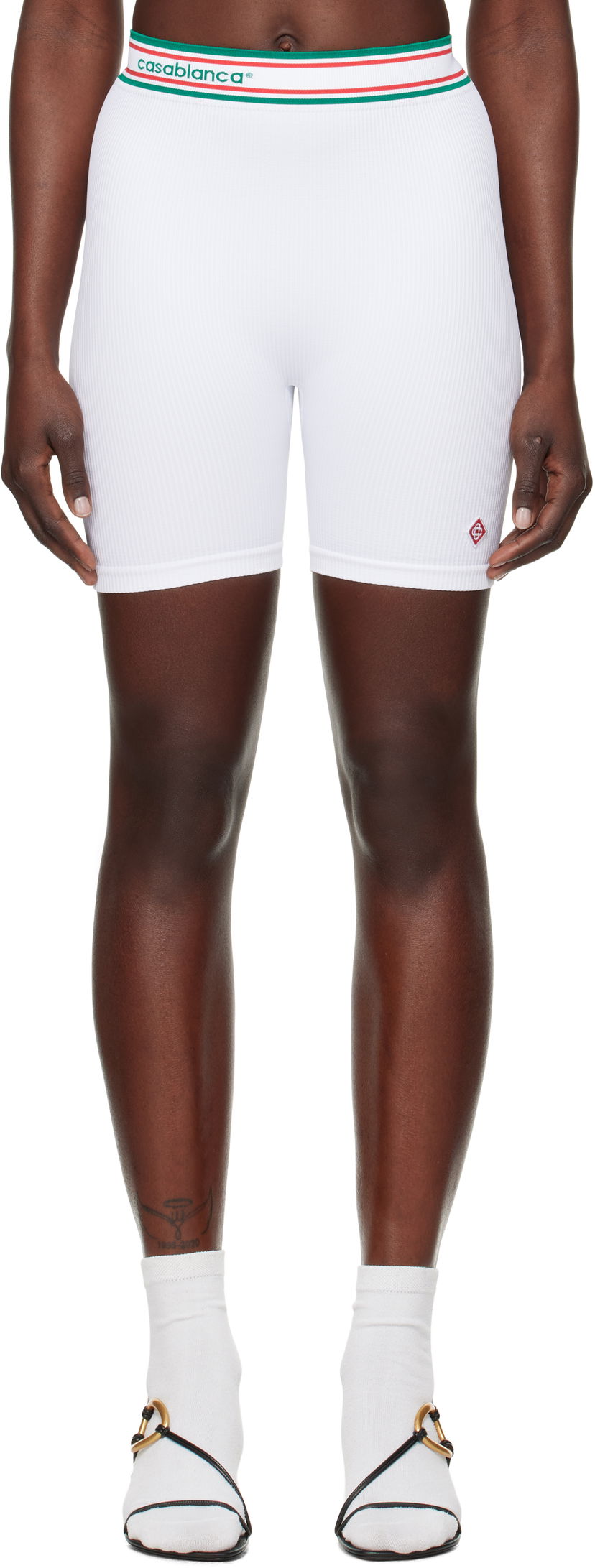 Kratke hlače Casablanca Casablanca Seamless Sport Shorts Bela | WPS25-ACT-025-01