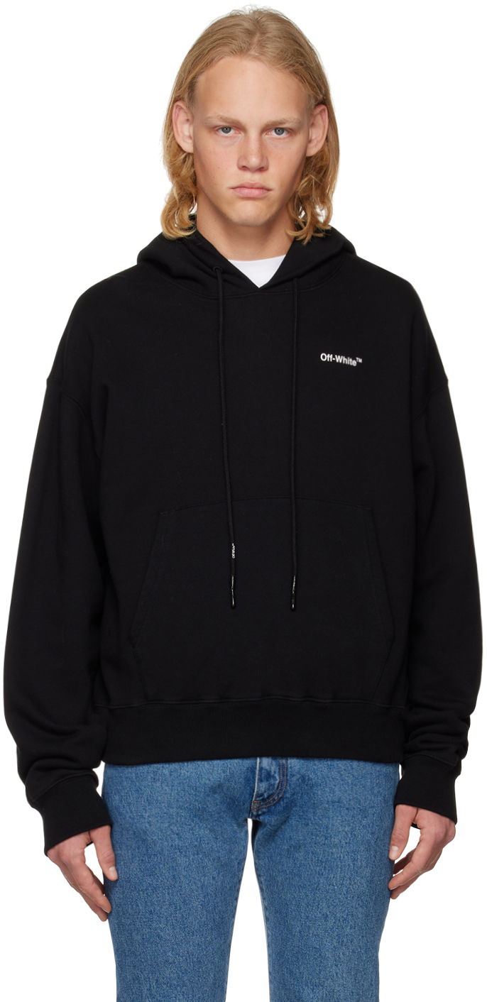 Pulover Off-White Black Arrow Hoodie Črna | OMBB037C99FLE0031001