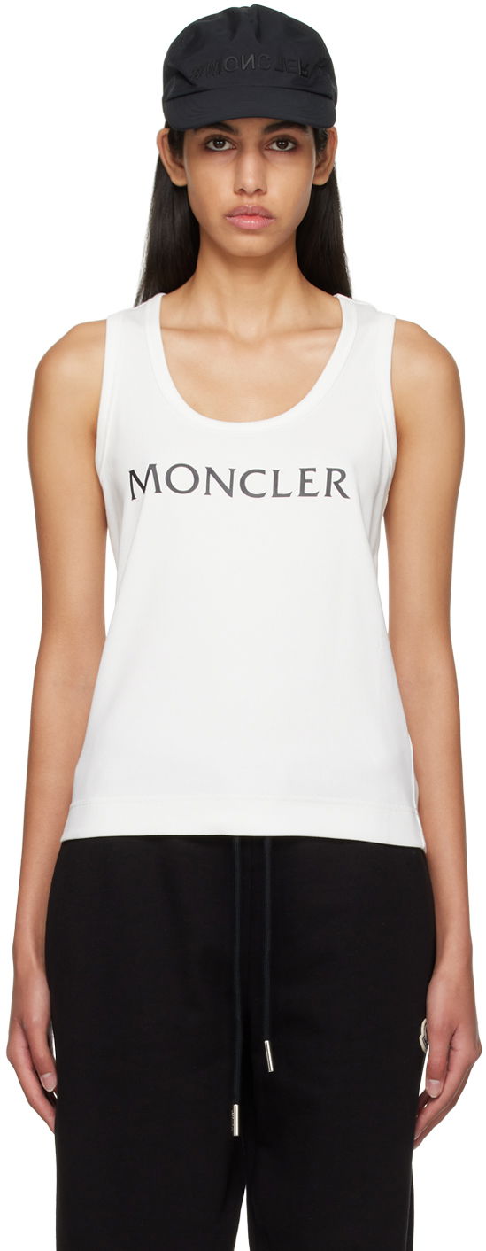 Majica brez rokavov Moncler Printed Bela | I10938P0000189A0D, 0