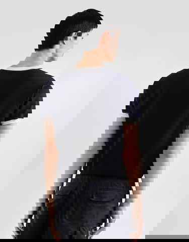 Majica Dolce & Gabbana Dolce & Gabbana Cotton T-Shirt with Flock Print Mornarica | G8PV1TG7PGCB0665, 2