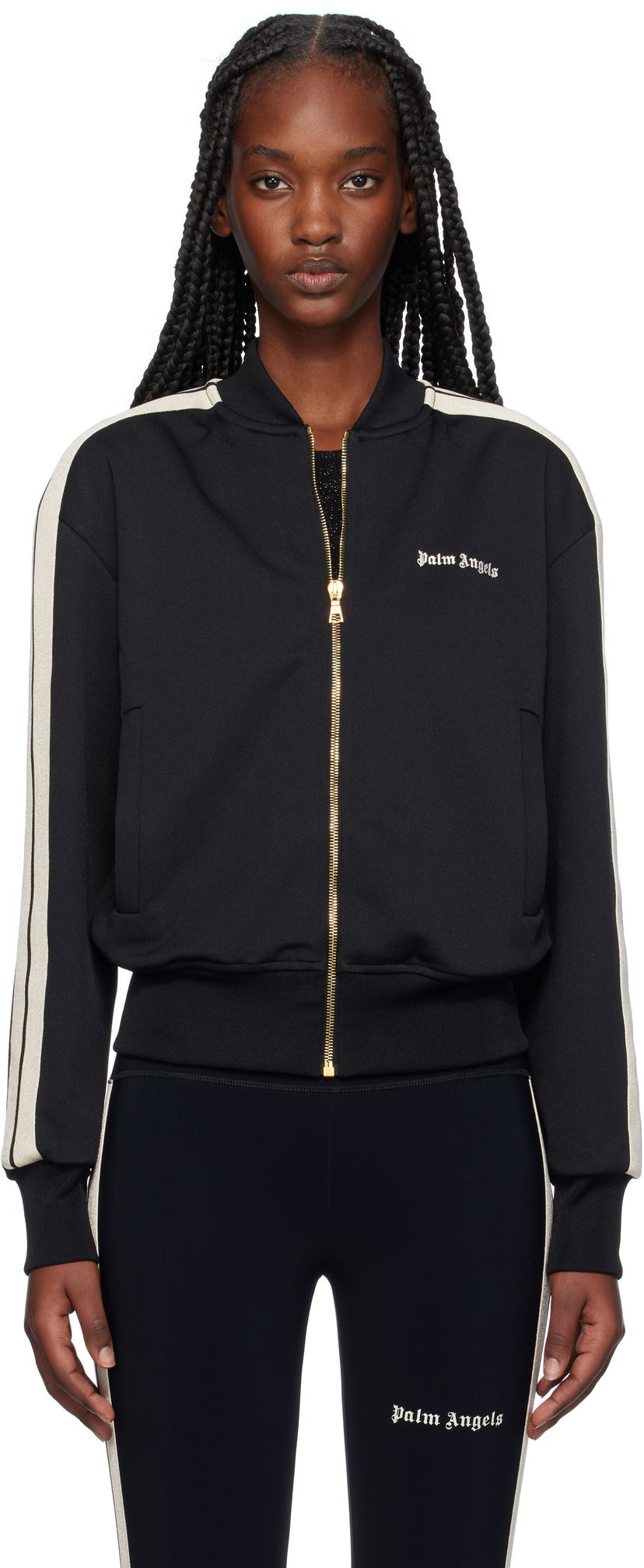 Bomber jakna Palm Angels Track Bomber Črna | PWBD050C99FAB0011003