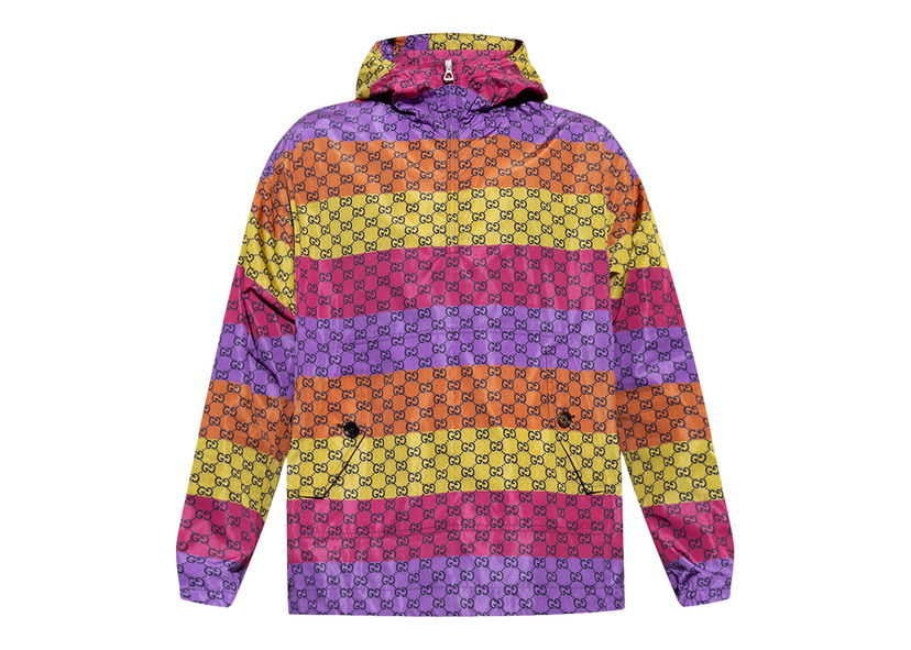Jakna Gucci GG Print Hooded Jacket Multi Večbarvna | 701821 ZAJO5 5907
