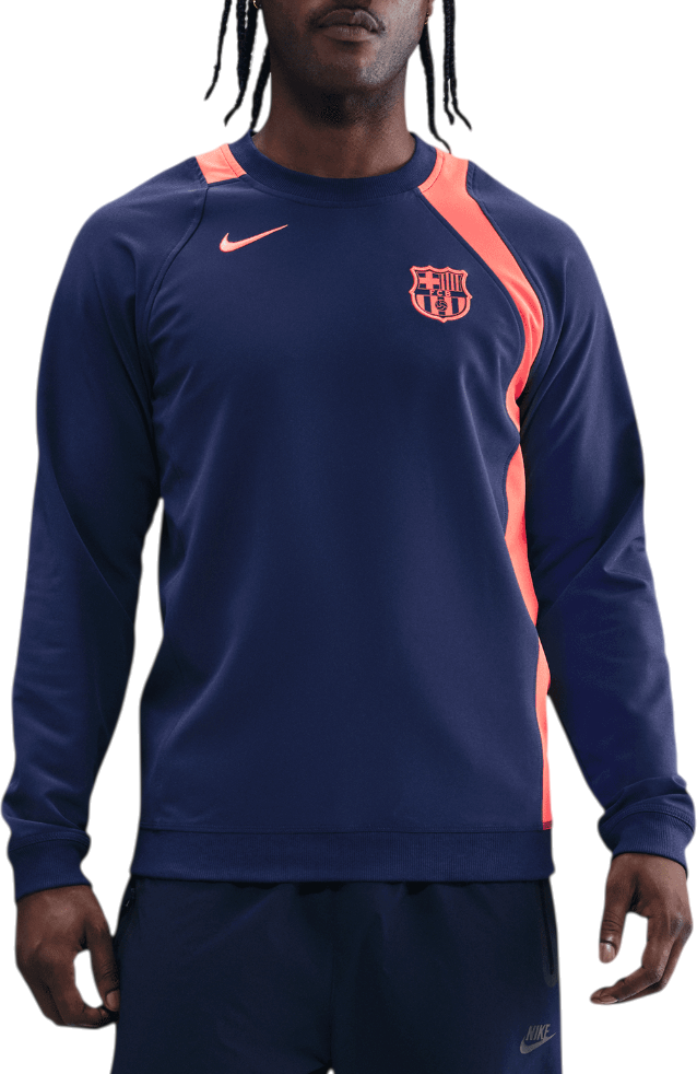 Pulover Nike FC Barcelona Soccer Crew-Neck Top Mornarica | hq9778-410