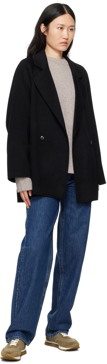 Plašči Loulou de Saison Loulou de Saison Gary Double-Breasted Coat Črna | GARY, 3