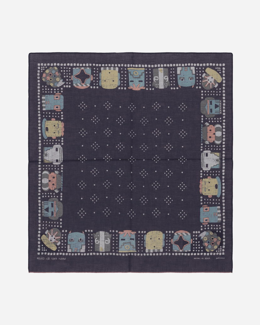 Šala KAPITAL Selvedge Bandana with Kachina Print Mornarica | EK-1169BA 2