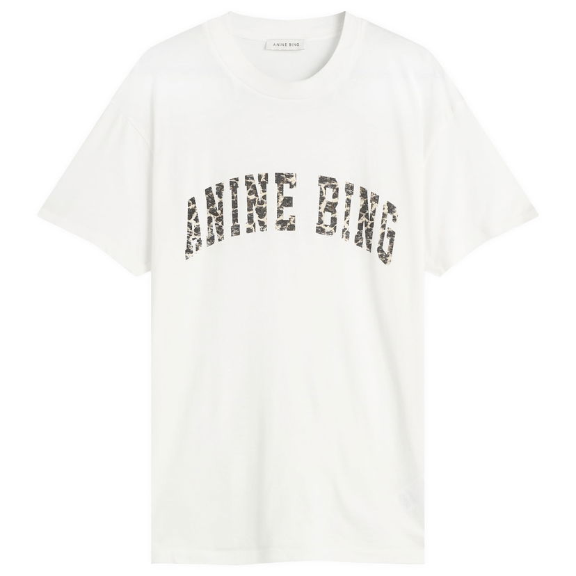 Majica Anine Bing Anine Bing Walker T-Shirt, Size X-Small Bela | A-08-12128-IVY1