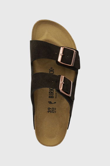 Superge in čevlji Birkenstock Birkenstock Arizona Suede Slides Rjava | 1027083, 3