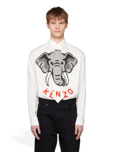 Srajce KENZO Paris Detachable Tie Shirt Bela | FD55CH4219I4