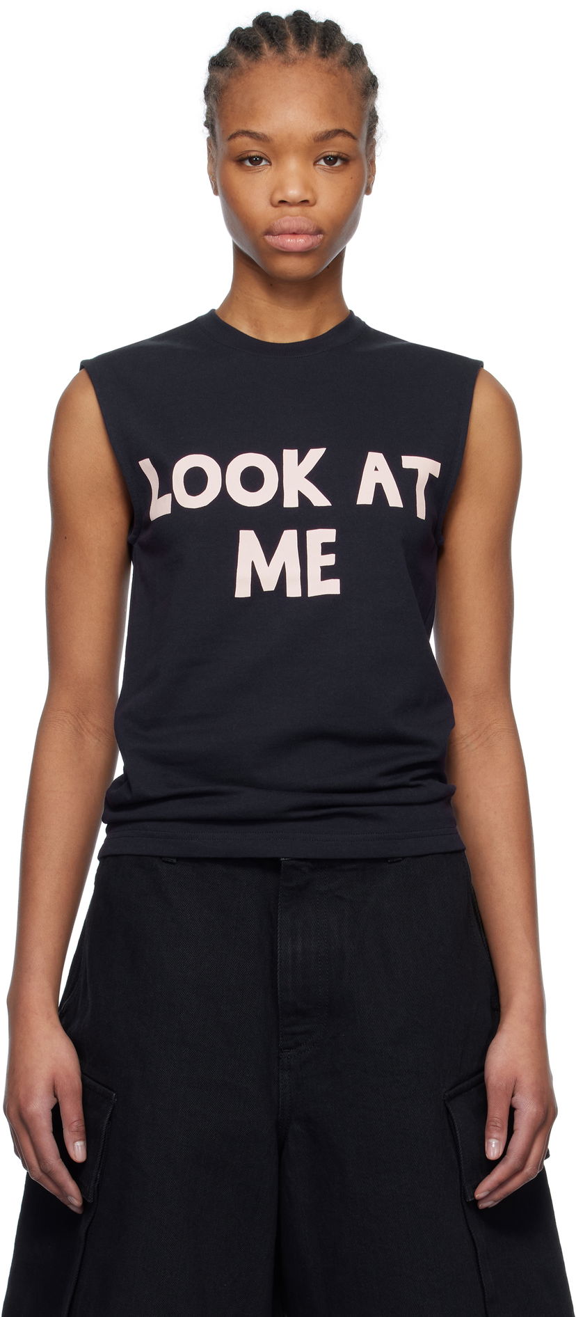 Majica brez rokavov JW Anderson JW Anderson 'Look At Me' Printed Tank Top Črna | JO0264-PG1510