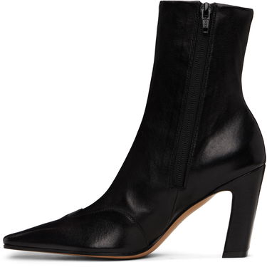 Superge in čevlji Khaite Khaite Nevada Stretch High Heel Boots Črna | F1067-836, 2