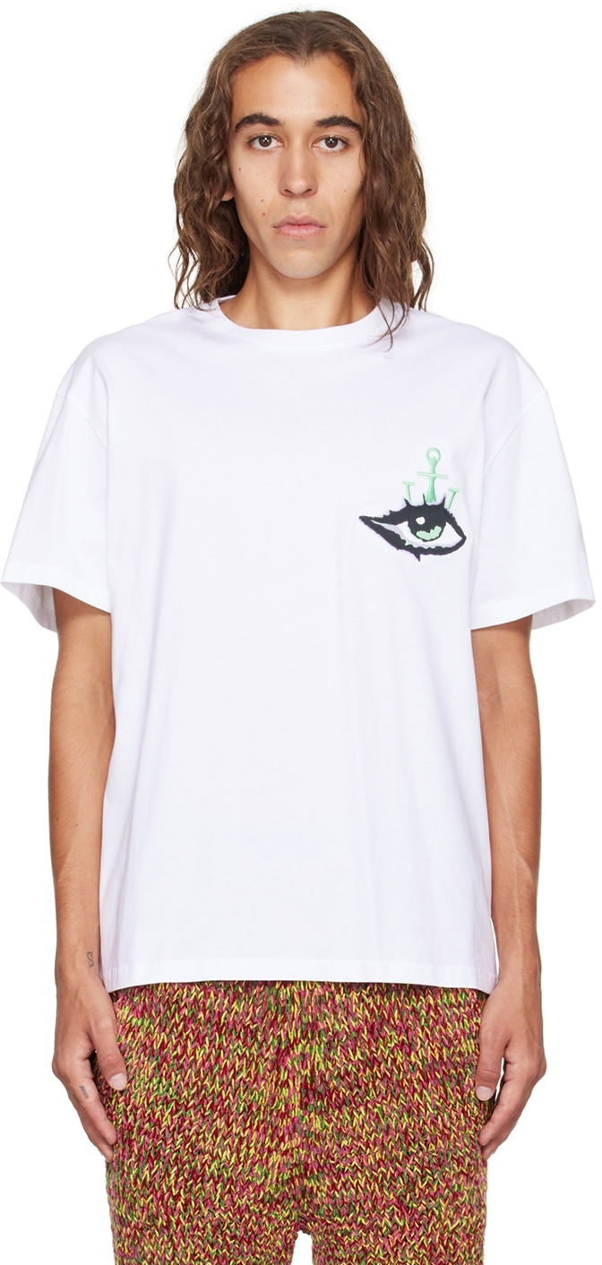 Majica JW Anderson Eye T-Shirt Bela | JT0093-PG0772