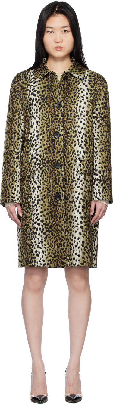 Plašči Blumarine Blumarine Printed Jacquard Coat Rjava | P522S093A, 0