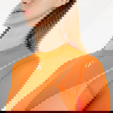 Majica CALVIN KLEIN Mesh High Neck Long-Sleeved Top Oranžna | J20J216100 SAA, 1