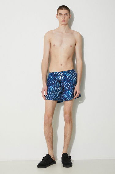 Kopalke Marcelo Burlon Aop Sound Waves Swim Shorts Modra | CMFA003S24FAB0024501, 1