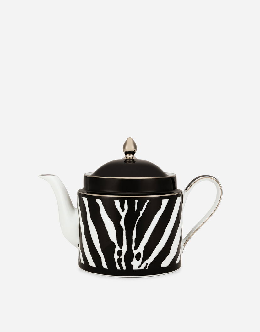 Home decor Dolce & Gabbana Zebra Print Porcelain Teapot Črna | TC0127TCA39UZ003