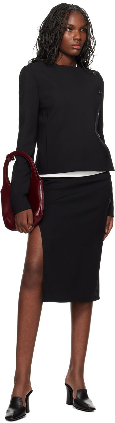 Jakna Courrèges Buttoned Tailored Jacket Črna | 424CVE102WO0113, 3