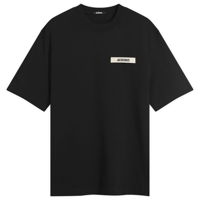 Majica Jacquemus Jacquemus Grosgrain Logo T-Shirt, Size Large Črna | 25HTSM00133AJ00226-990