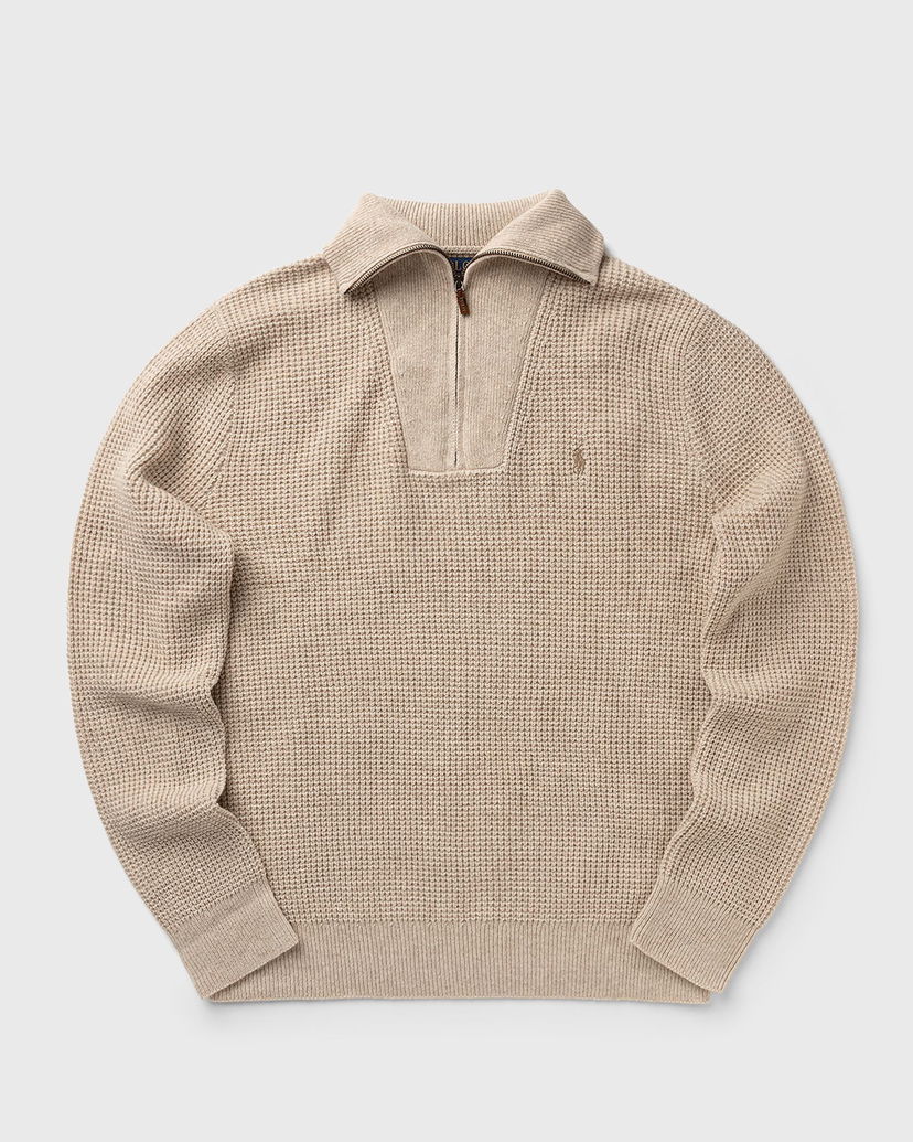 Pleteni pulover Polo by Ralph Lauren Long Sleeve Waffle Knit Pullover Bež | 710941101004