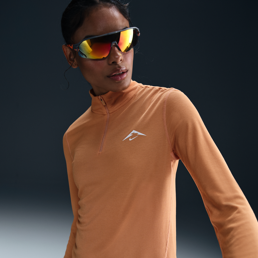 Pleteni pulover Nike Trail Dri-FIT 1/4 Zip Midlayer Oranžna | HJ2248-856