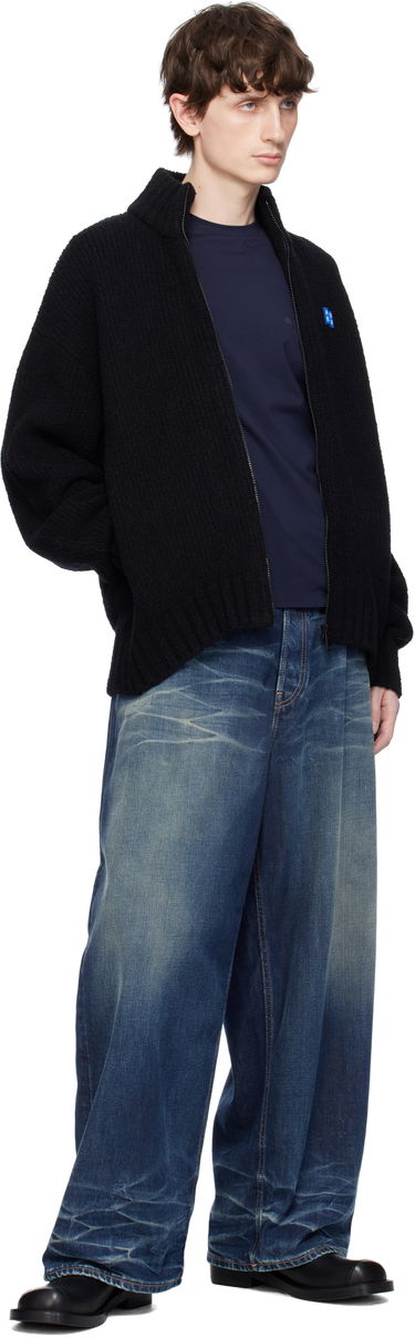 Pleteni pulover ADER ERROR ADER error Sig; TRS Tag Knit Zip-Up Track Jacket Črna | BO42FYKT0703BK, 3
