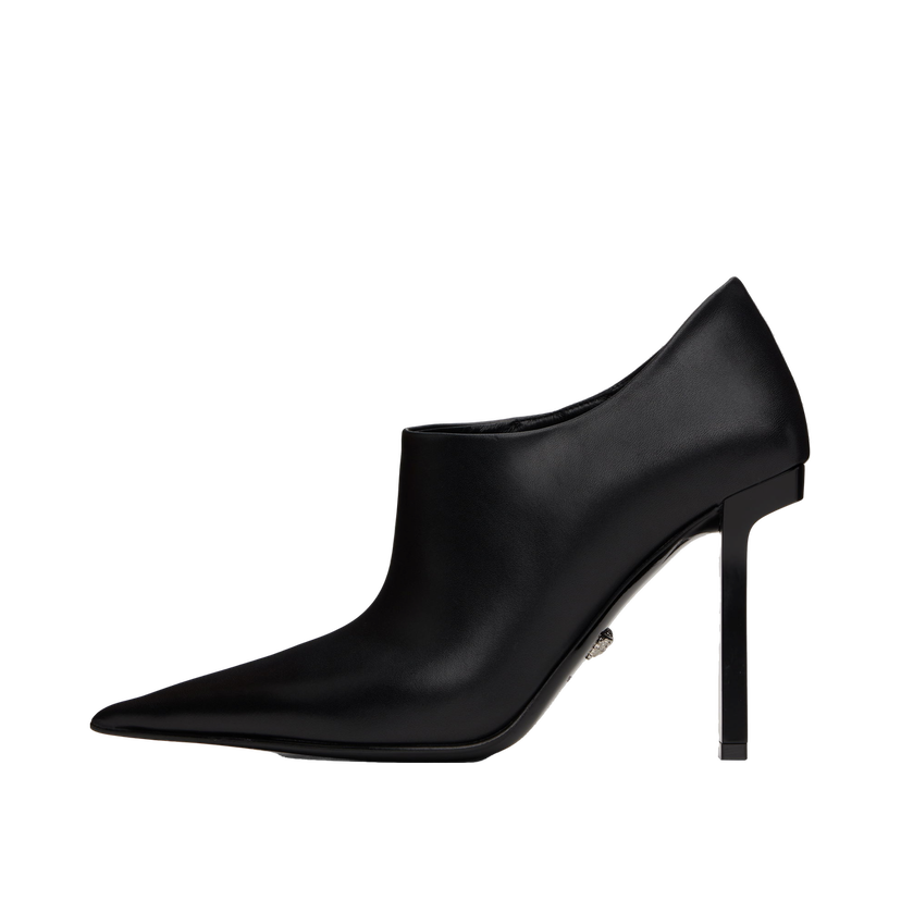 Superge in čevlji Versace Black Leather Pointed Toe Ankle Boots Črna | 1017822_DVT2P