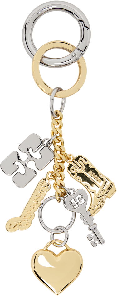 Obeski za ključe GANNI GANNI Bou Multi Charm Keychain Kovinski | A6616, 1