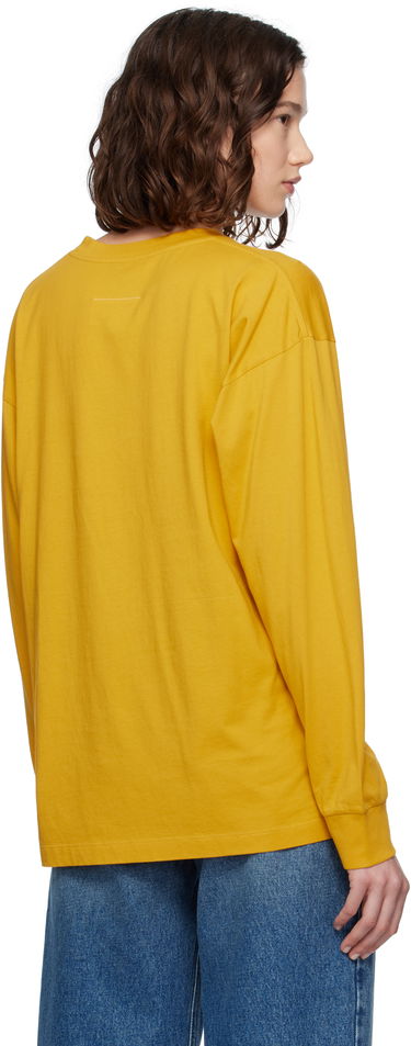 Majica Maison Margiela MM6 Maison Margiela Long Sleeve T-Shirt Rumena | SH0NH0017 S24312, 2