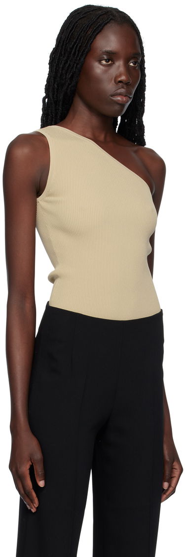 Majica brez rokavov TOTEME TOTEME Women's Single-Shoulder Tank Top Bež | 233-5183-755, 1