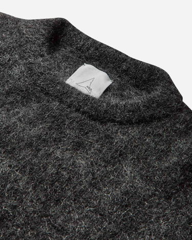 Pleteni pulover ROA Dropstitch Mohair Knit Crewneck Sweater Črna | RBMW0522YA76 ANT0001, 3