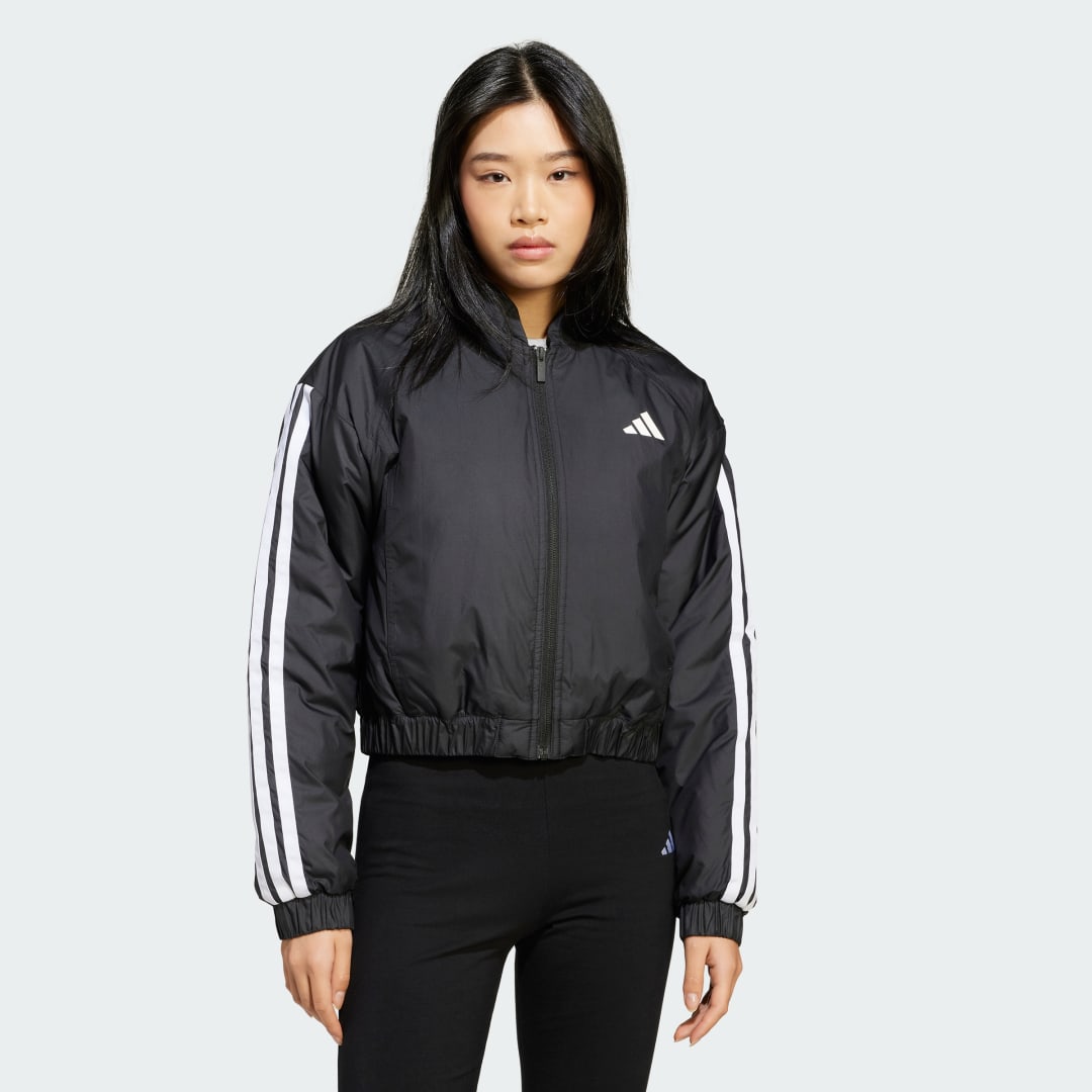 Bomber jakna adidas Performance Essentials 3-Stripes Insulated Bomber Jacket Črna | JD1296, 0