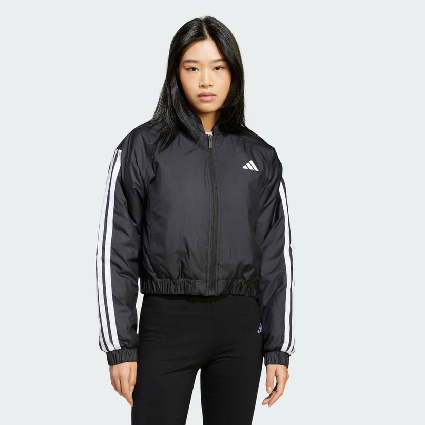 Bomber jakna adidas Performance Essentials 3-Stripes Insulated Bomber Jacket Črna | JD1296