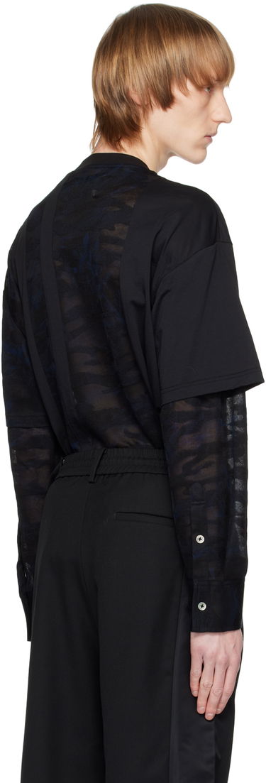 Majica Feng Chen Wang Feng Chen Wang Camouflage Layered T-Shirt Črna | FMS15SS05, 2