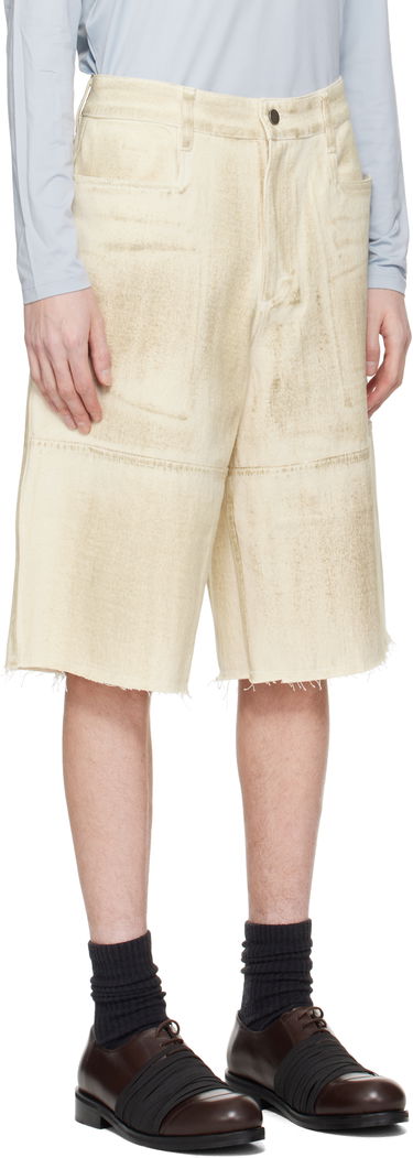 Kratke hlače Serapis Serapis Tar-Painted Wide Sailor Shorts Bež | SS25_WS_4, 1