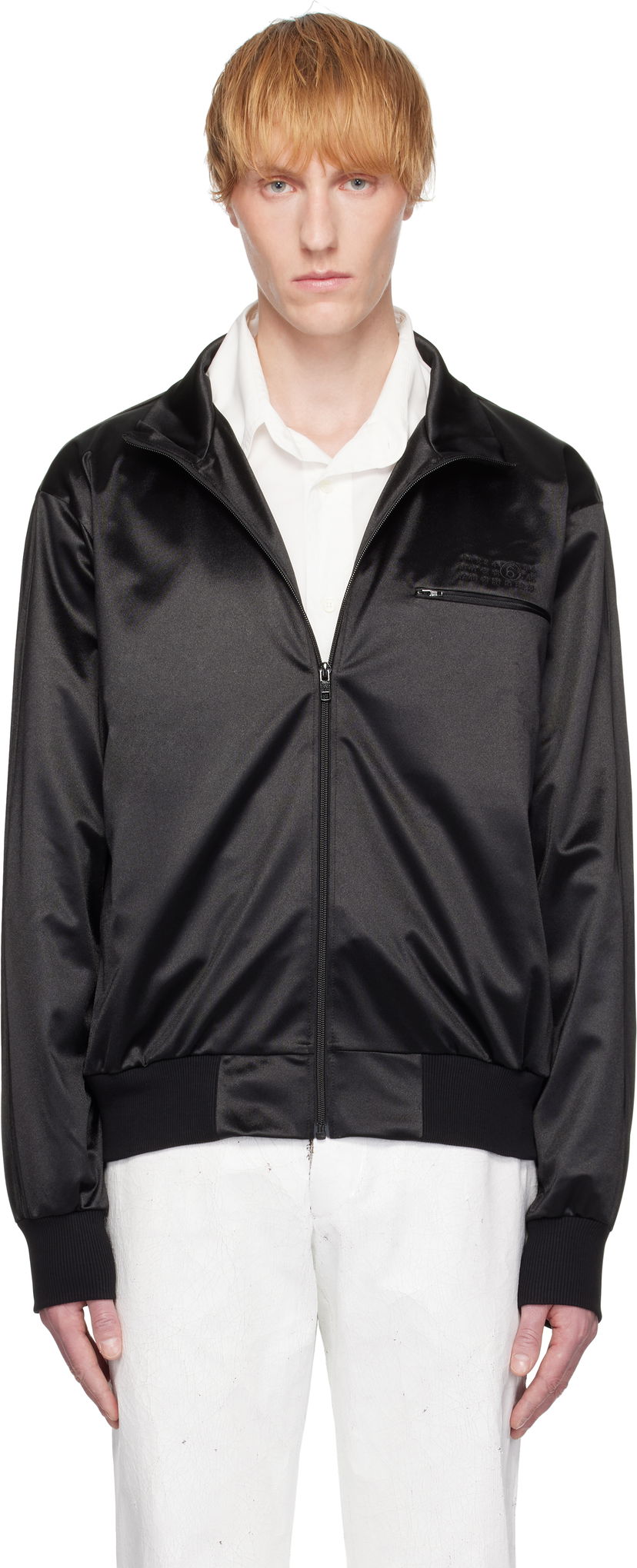 Bomber jakna Maison Margiela MM6 Maison Margiela Embroidered Track Jacket Črna | SH2HG0003 S78140