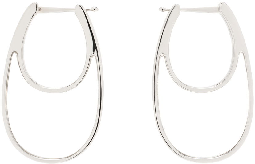 Uhani Coperni Medium Swipe Earrings Kovinski | COPBI01BISJ1007