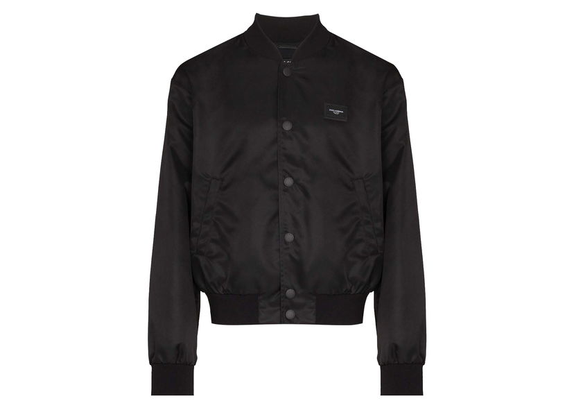 Bomber jakna Dolce & Gabbana DG Plaque Bomber Jacket Black Črna | G9VD2TFUMNQ