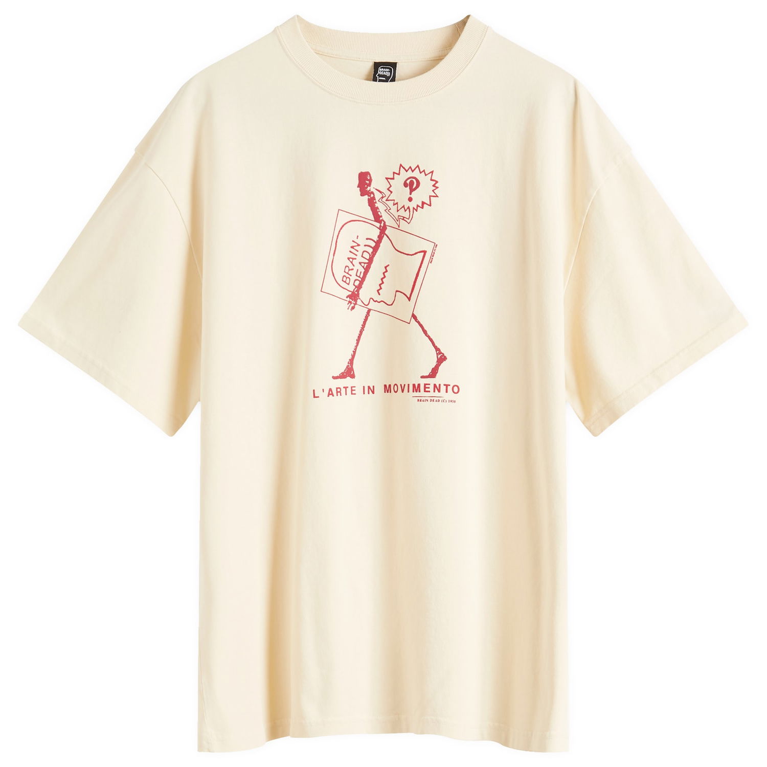Majica Brain Dead Brain Dead Movimento Graphic T-Shirt, Size Large Bež | BDP25T00O044-CRM, 1