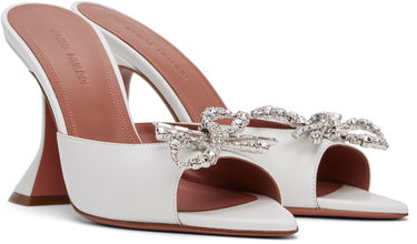 Modni dodatki Amina Muaddi Amina Muaddi Rosie Slipper Heeled Sandals Bela | ROSIE SLIPPER NAPPA, 3