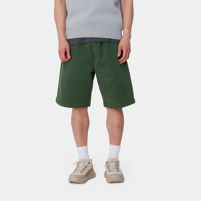 Kratke hlače Carhartt WIP Garment Dyed Relaxed Fit Shorts Zelena | I033587_9