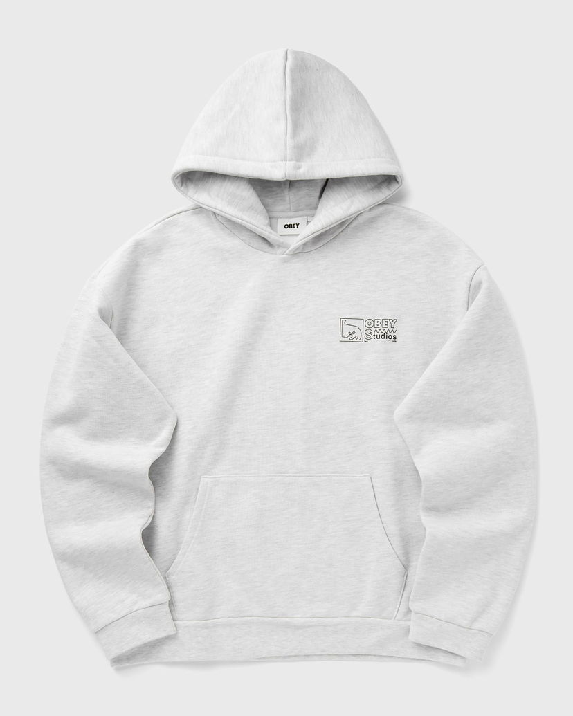 Pulover OBEY Nico Heavy Hoodie Siva | 112470255-AGRY