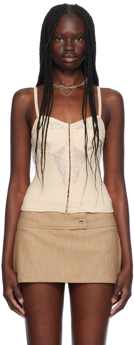 Modrček Miaou Miaou Liana Lace Tank Top Bež | 7144SHJTAN