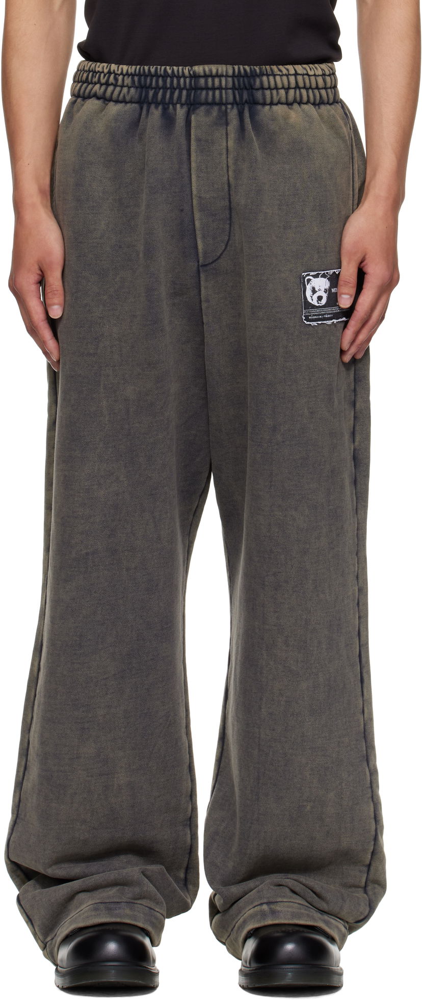 Trenirka We11done We11done Teddy ID Jersey Sweatpants Siva | WD-TA2-25-707-U-CH