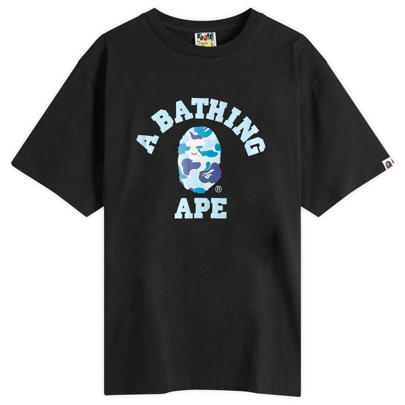 Majica BAPE Abc Camo College T-Shirt, Size Large Črna | 001TEL301005M-BBU