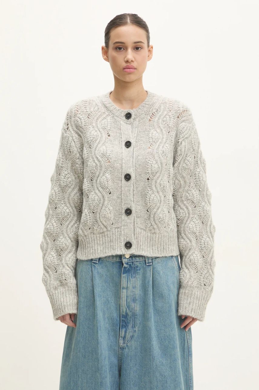 Pleteni pulover Samsoe Samsoe Knitted Cardigan Siva | F24400095, 0