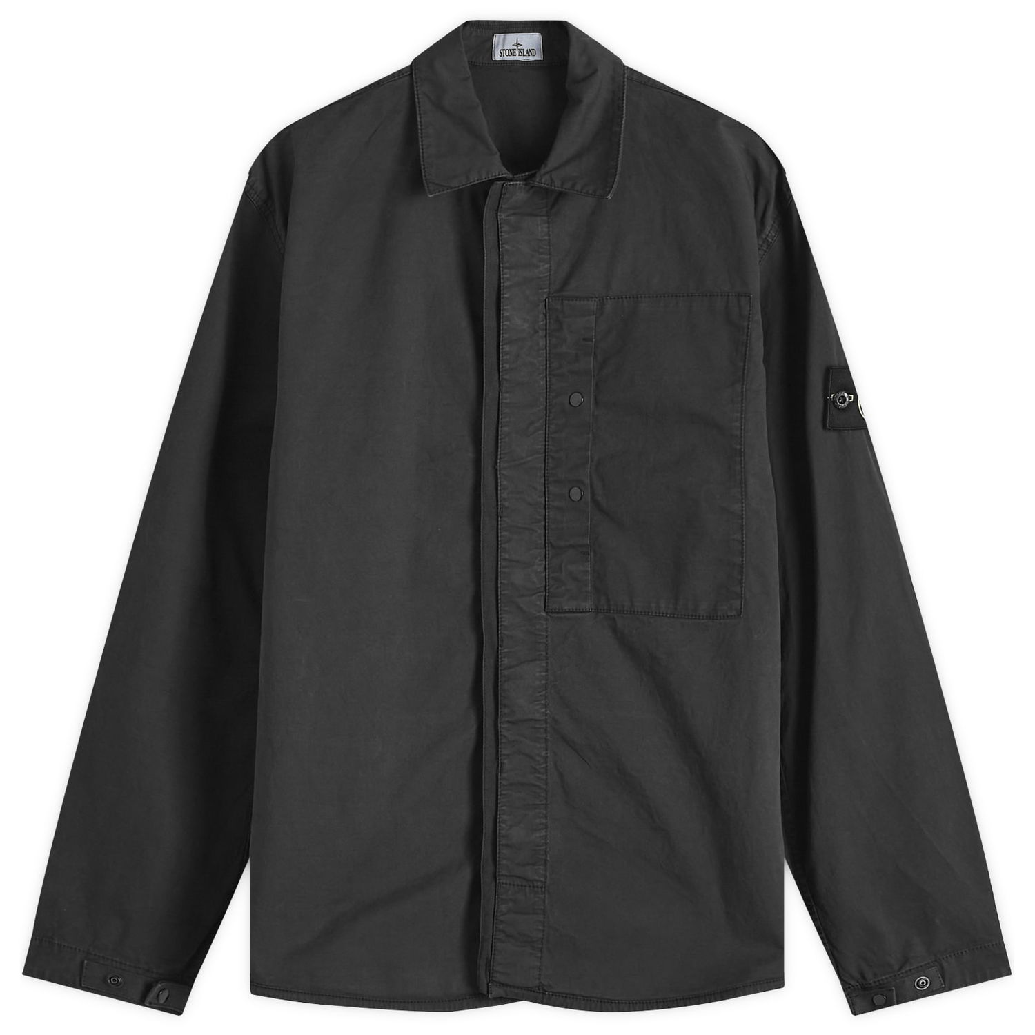 Srajce Stone Island Stone Island Supima Cotton Twill Stretch-TC Shirt Jacket Črna | K1S151200033-V0029, 1